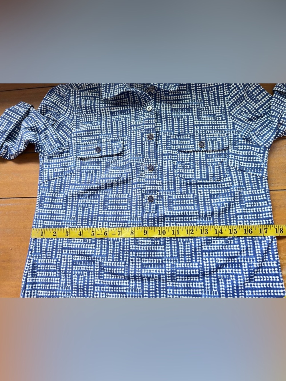 J McLaughlin Lawrence Dress Caribe Blue and White Catalina Cloth Size Small - Picture 12 of 12